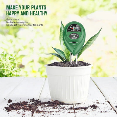 جهاز قياس التربة 3 بـ 1 – رطوبة، ضوّ، ودرجة الحموضة