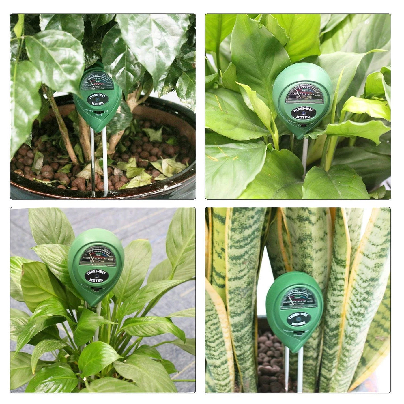 جهاز قياس التربة 3 بـ 1 – رطوبة، ضوّ، ودرجة الحموضة
